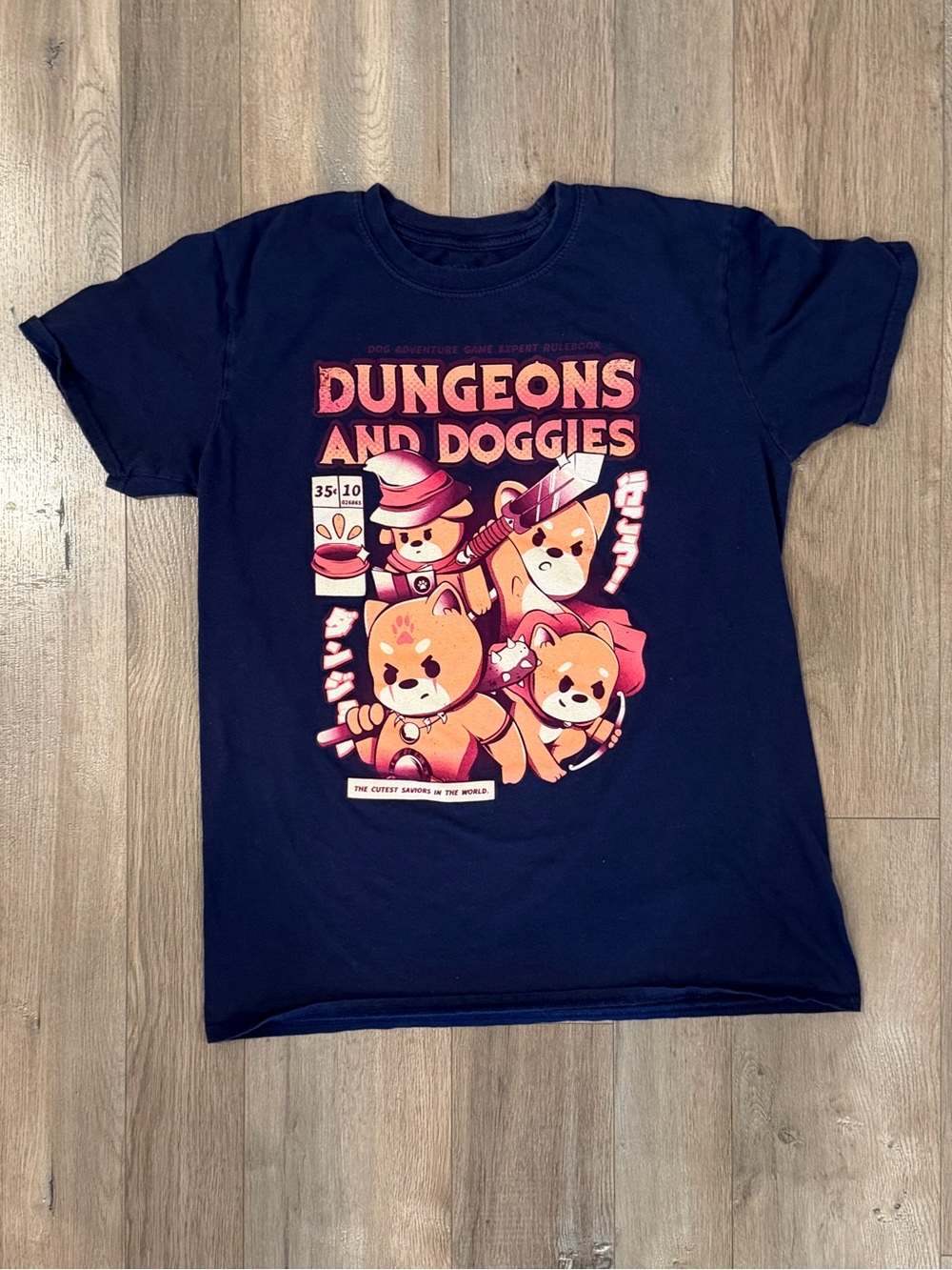 Navy 'Dungeons and Doggies' Graphic T‑Shirt
